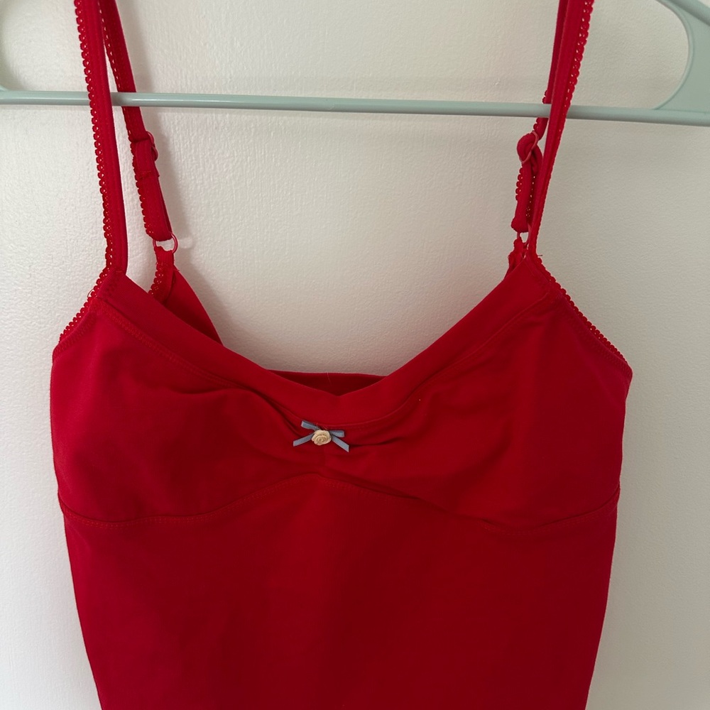 Free People Red Wear it Out Tank Top NWOT